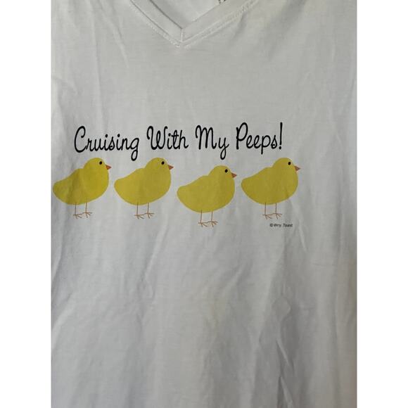 Live and Tell Cafe Press L.A.T Apparel Cruising With My Peeps 2X Peekaboo Back T - Picture 3 of 14